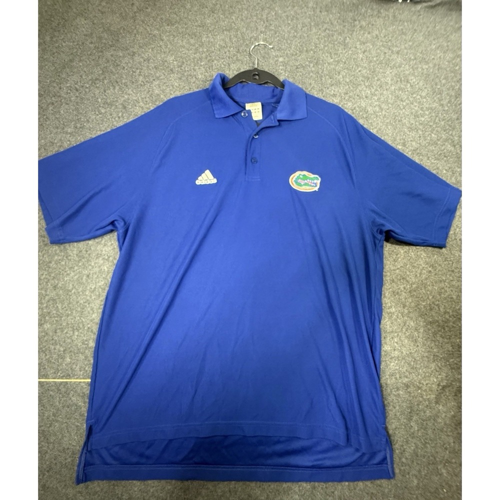 Adidas‎ Florida Gators Blue Short Sleeve Polo Shirt Size Large